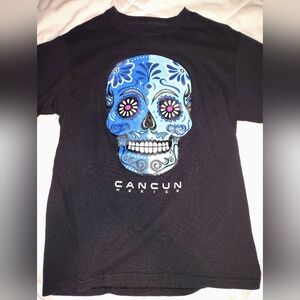 Tropical Relax | Skull Black T-shirt